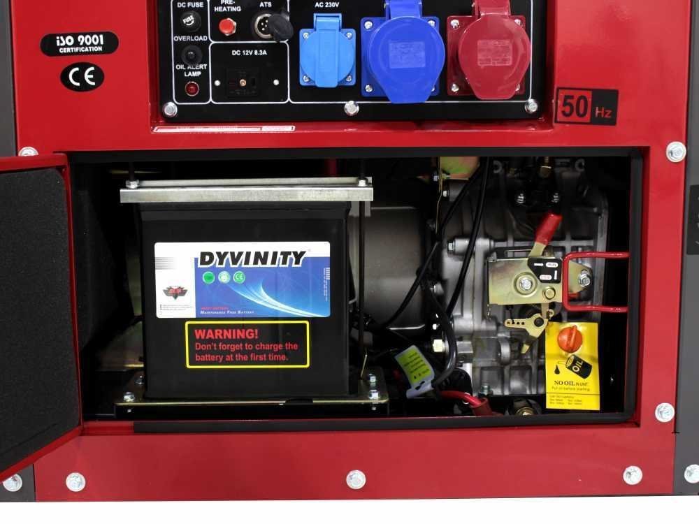 GeoTech Pro DGP8000SE-3 stille dieselstroomgenerator met wielen AVR 6 kW - Afbeelding 2